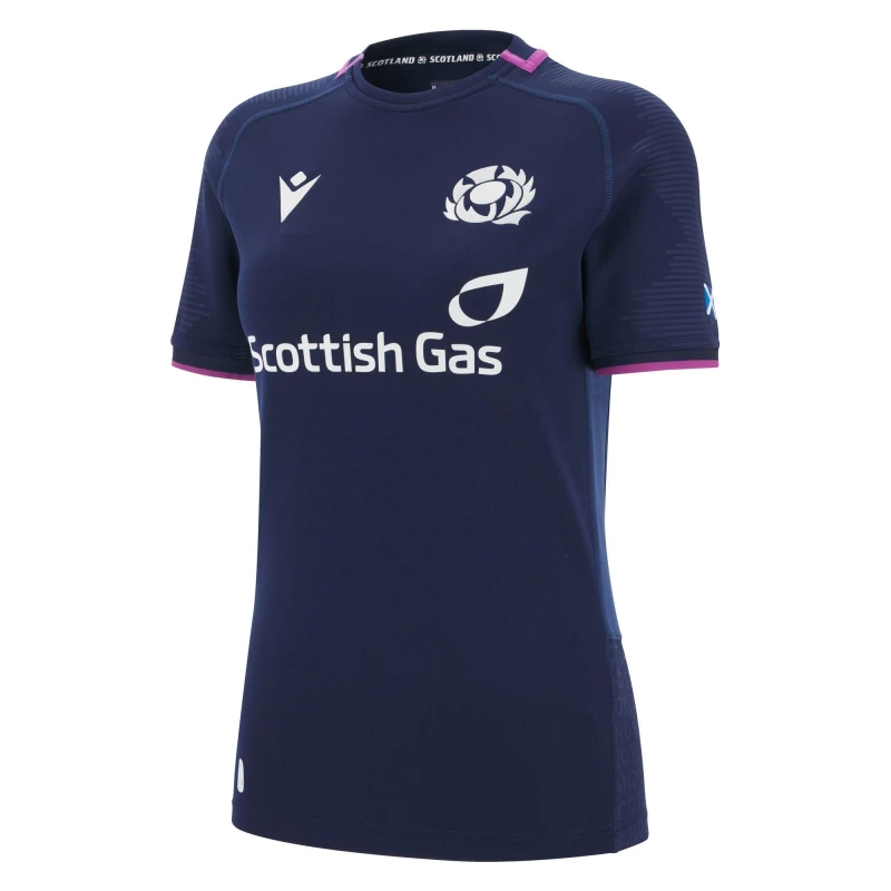 Image of Macron Scotland Rugby Home Shirt 2025 Womens Navy female 10 (S)