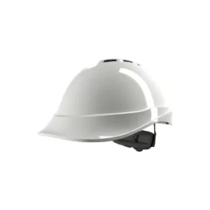 Image of V-Gard 200 Vented Safety Helmet with Fas-Trac III Suspension and Sewn PVC Sweatband, White