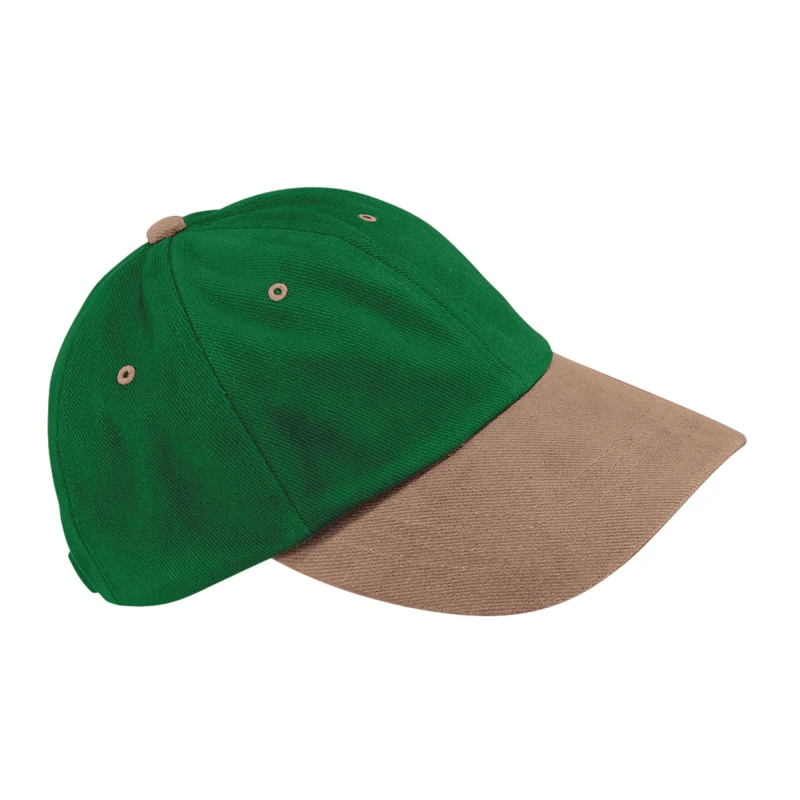 Image of Beechfield Beechfield Men Heavy Brushed Cotton Low Profile Baseball Cap in Green Green One Size Male 5063527976741