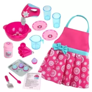 Image of Sophia's By Teamson Kids Baking Accessories And Apron Set For 18" Dolls Pink