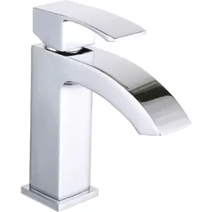 Image of Chrome Cloakroom Mono Basin Mixer Tap - Wave