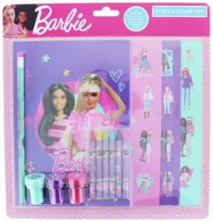 Image of Barbie Stick and Stamp Stationery Set