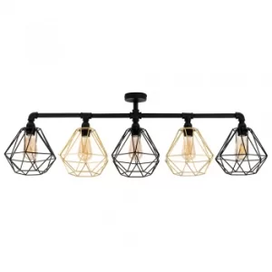 Image of Luiggi 5 Way Fitting in Black with Diablo Shades in Black and Gold