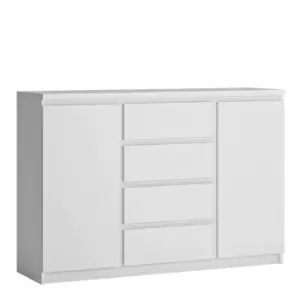 Image of Fribo 2 Door 4 Drawer Sideboard In White