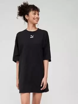 Image of Puma Classics Essential T-Shirt Dress - Black Size M Women