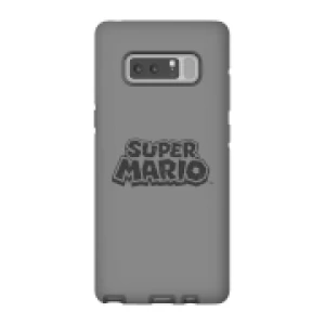 Image of Nintendo Super Mario Distressed Logo Phone Case - Samsung Note 8 - Tough Case - Matte