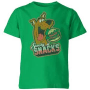 Image of Scooby Doo Scooby Snacks Kids T-Shirt - Kelly Green - 9-10 Years
