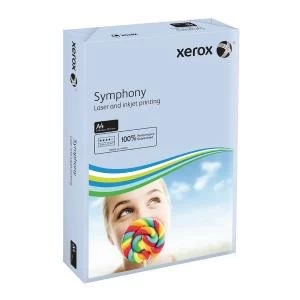 Image of Xerox Symphony A4 Pastel Blue 160gsm Card Pack of 250 XX93222