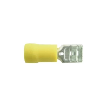 Image of Wiring Connectors - Yellow - Female Slide-On 250 - 6.3mm - Pack of 2 - PWN307 - Wot-nots
