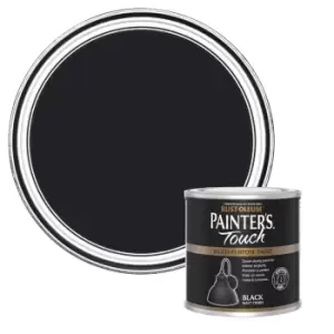 Image of Rust-Oleum Painter's Touch Black Matt Furniture Paint, 250Ml
