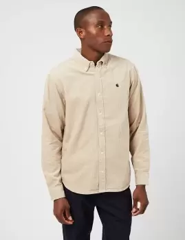 Image of Carhartt-WIP Madison Cord Shirt - Wall/Black