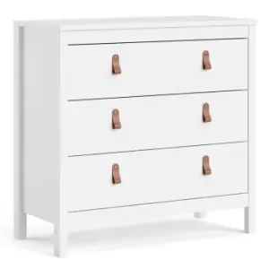 Image of Barcelona Chest of 3 Drawers, white