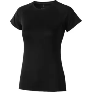 Image of Elevate Womens/Ladies Niagara Short Sleeve T-Shirt (M) (Solid Black)