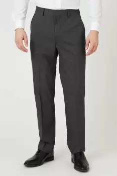 Image of Mens Tailored Fit Charcoal Semi Plain Suit Trouser