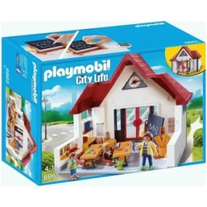 Image of Playmobil City Life School House with Movable Clock Hands (6865)
