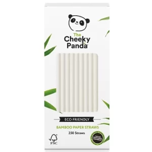 Image of The Cheeky Panda Plastic Free Biodegradable Bamboo Straws White