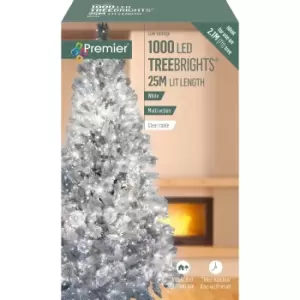 Image of Multi-Action 1000 White Treebrights LED String Lights With Clear Cable