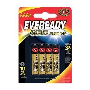 Image of Eveready Gold AAA Alkaline Batteries Pack of 4