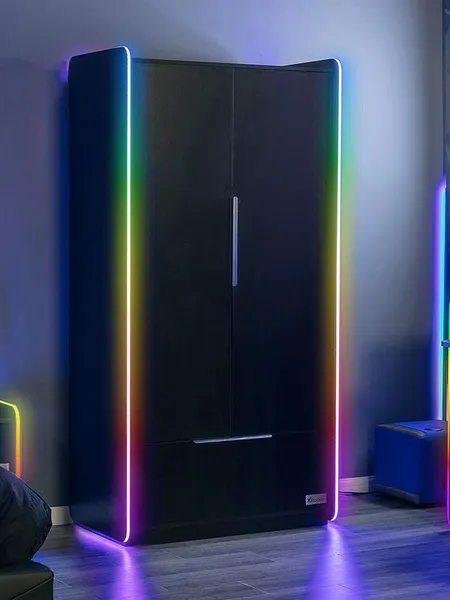 Image of Electra 2 Door Wardrobe with LED Lights White