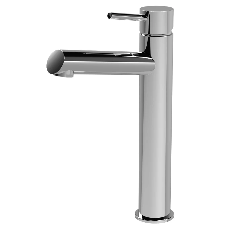 Image of Balterley Minimalist Round Tall Mono Basin Mixer Tap Chrome Silver