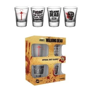 Image of The Walking Dead Symbols Shot Glasses