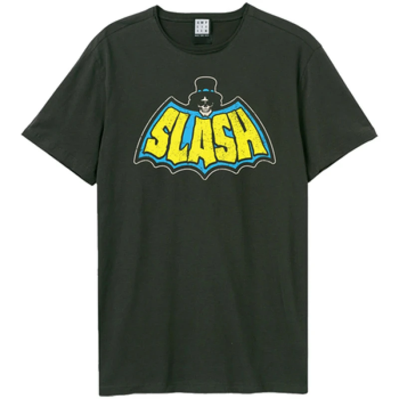 Image of Amplified Amplified Men Slash Bat Slayer Vintage T-Shirt in Charcoal Size: X-Small Charcoal XS Male 5063750914732