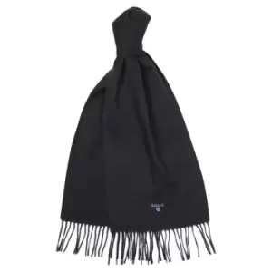 Image of Barbour Unisex Plain Lambswool Scarf Forest Green