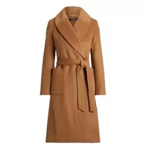 Image of Lauren by Ralph Lauren Belted Wrap Coat - Brown