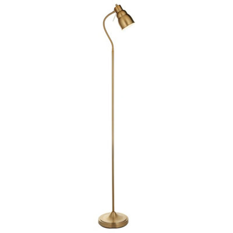 Image of Classic Flexi Task Floor Lamp Brushed Aged Brass Plate, 1x GU10