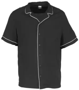 Image of Urban Classics Bowling shirt Short-sleeved Shirt black