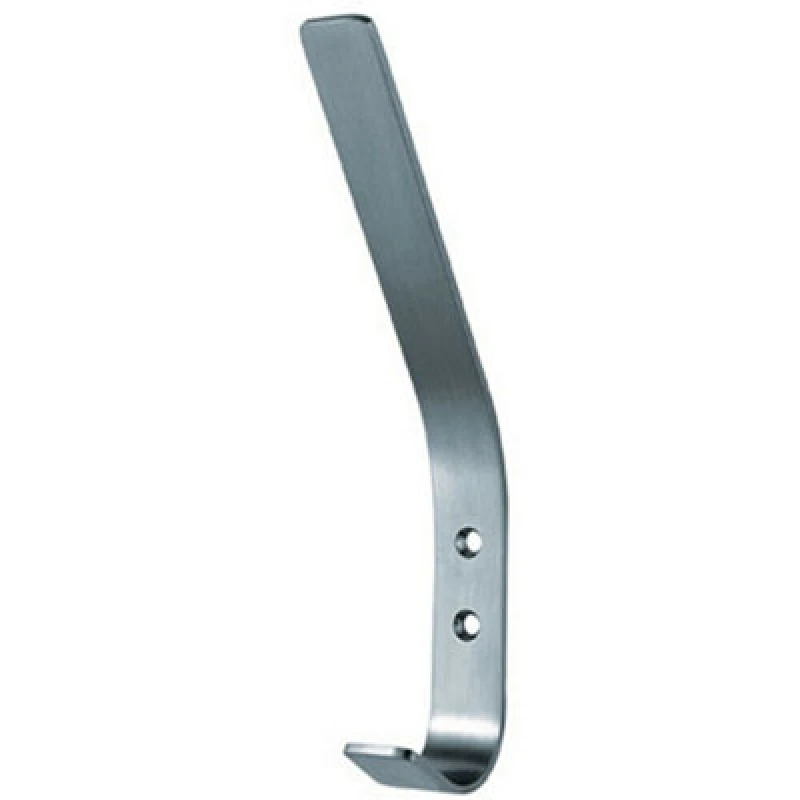 Image of Loops Flat Bar One Piece Hat & Coat Hook 60mm Projecion Satin Stainless Steel Metallics