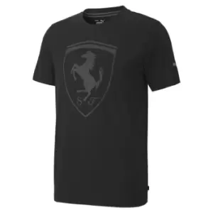 Image of Puma Ferrari Shield T Shirt Mens - Black