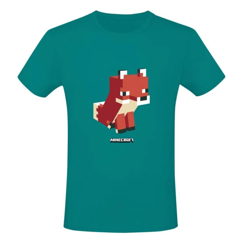 Image of Minecraft Mens Foxy T-Shirt in Jade Size: XL Jade Male XL