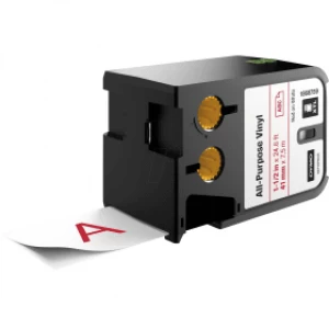 Image of Dymo 1868759 Red on White Label Tape 41mm x 7.5m