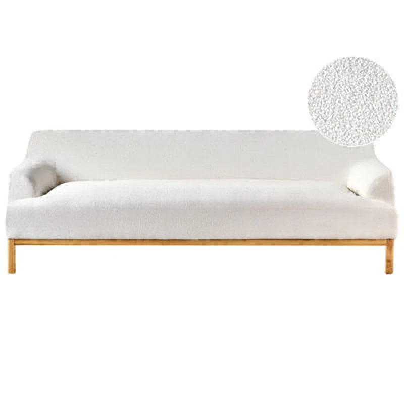 Image of Beliani Sofa 3 Seater Sosjo Boucle Off-White