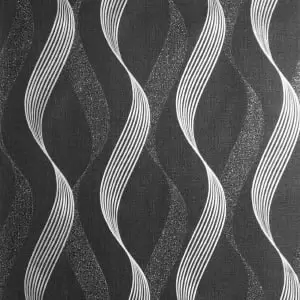 Image of Arthouse Luxe Ribbon Black & Silver Wallpaper 10.05m x 53cm