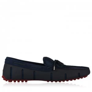 Image of Swims Braided Lux Loafers - Navy/Deep Red