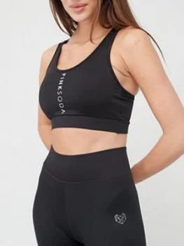 Image of Pink Soda Alley Bra - Black