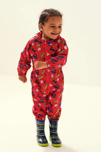 Image of Regatta Peppa Pig Waterproof Pobble Suit - Red C60-C72