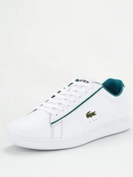 Image of Lacoste Carnaby Evo Leather Trainers - White, Size 9, Men