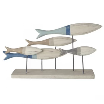 Image of Wooden Pastel Painted Multi Fish Dec By Heaven Sends