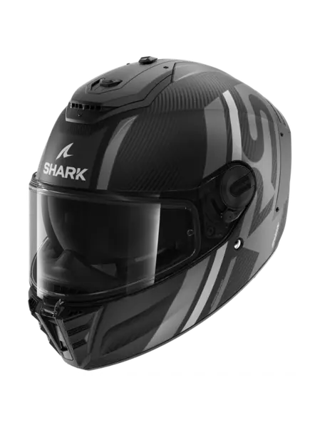 Image of Shark Spartan RS Carbon Shawn Mat Carbon Silver Anthracite DSA Full Face Helmet L