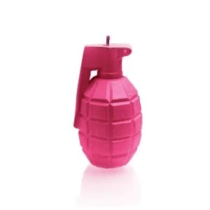 Image of Dark Pink Small Grenade Candle