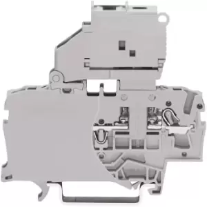 Image of WAGO 2002-1611 2 Conductor Fuse Disconnect Terminal Block Grey