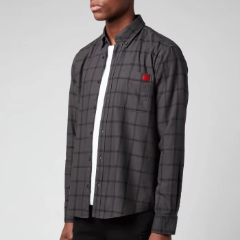 Image of Hugo Boss Evito Check Shirt Black Size S Men