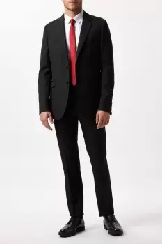 Image of Mens Slim Fit Black Twill Suit Jacket