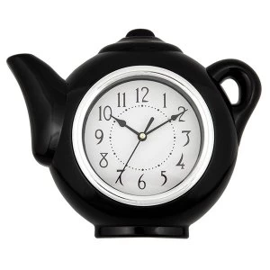 Image of Tearoom Teapot Clock Black