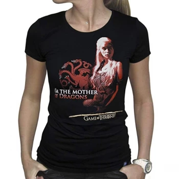 Image of Game Of Thrones - "Mother of dragons" Womans XL T-Shirt - black
