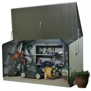 Image of Trimetals Storeguard 6ft x 3ft Metal Garden Store - Green