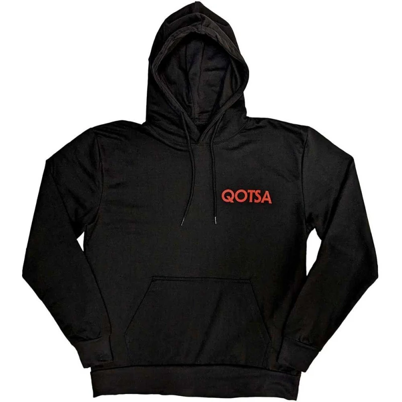 Image of Queens Of The Stone Age Queens Of The Stone Age Men Snake Logo Hoodie in Black Size: X-Large Black XL Male 5063527934482